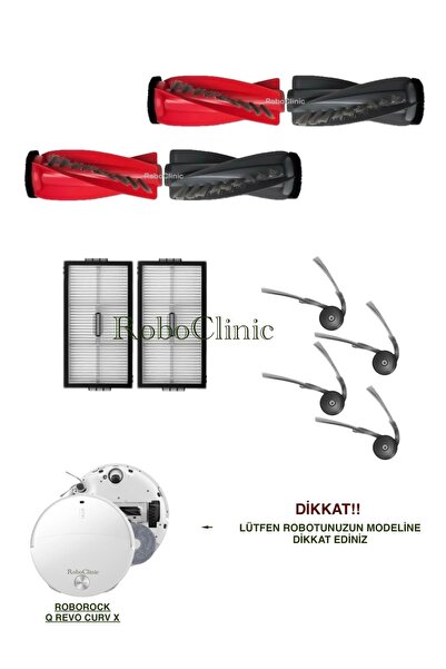 Roboclinic فرشاة بديلة متوافقة مع مكنسة روبوروك كيرف إكس الروبوتية، فلتر هيبا...