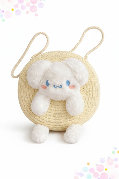 synshop Cinnamoroll Cute White Rabbit Straw Strap Young Girl Child Baby Bag 2...