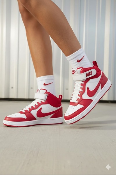 Nike Court Borough Mid Unisex Sports Shoes (Sporti̇ks) Are Narrow Fit... 77Cd...