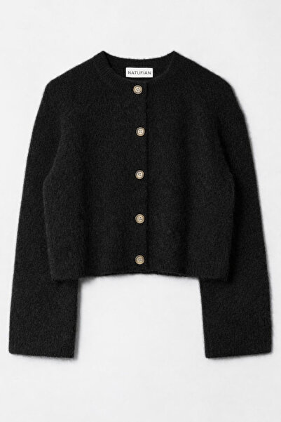 NATUFIAN STORE Women's Mohair Blend Oversized Pipe Sleeve Basic Soft Knitwear...