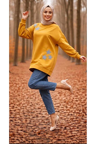 azram YILDIZ KOT DETAYLI TESETTÜR TUNİK