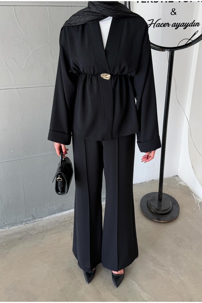 hacer ayaydın Elastic Waist Tunic/Pants 2-Piece Set