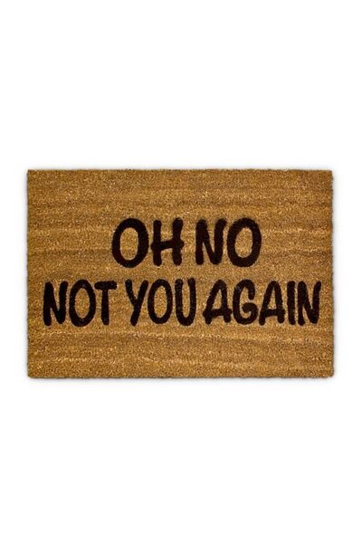 Relaxdays entrance mat, model-22, coconut fiber, brown/black, 60 x 40 x 1.5 cm