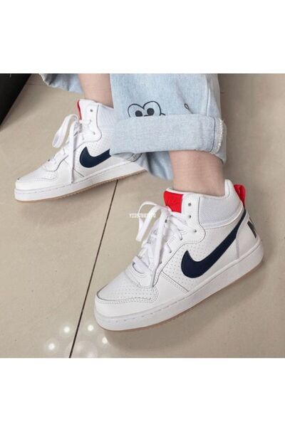 Nike Court Borough Mid (Gs) High-Top Sneakers (Sporti̇ks) Are Tight Fitting.....