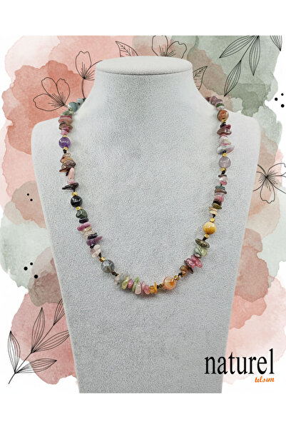 Naturel Tılsım Orijinal Turmalin Doğal Taş Kolye