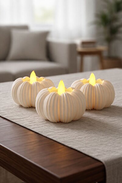 ESBODESİGN 🌼 Dekoratif Çiçek Formlu LED Mum Seti (3’lü)