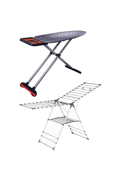 AyrStore Devecioğlu MM123 BlackBoard Ütü Masası MM037 Gold Alüminyum Çamaşır ...