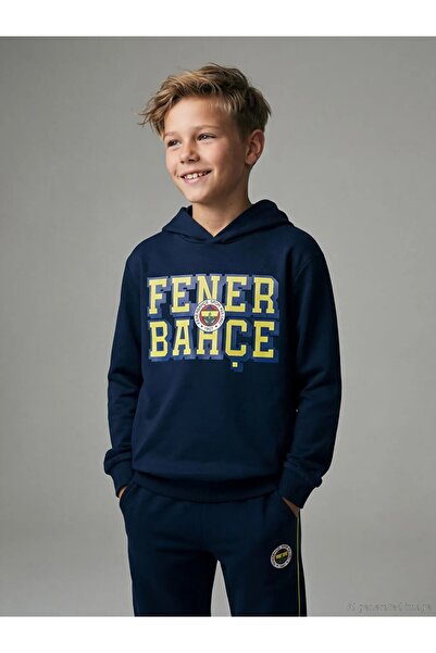 LC Waikiki LCW Kids Bleumarin cu glugă cu imprimeu Hanorac pentru băieți tricou