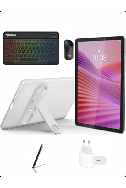 LENOVO Tab 10.1 inç 4/128GB Kılıf + Klavye + Mause + Şarj Başlığı + Kalem Hed...