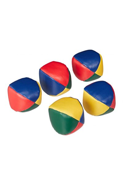 Relaxdays Set of 5 juggling balls, multicolored