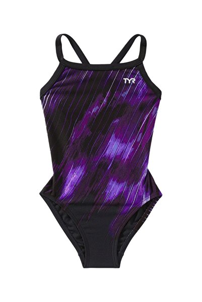 TYR Durafast Elite ®   Df Girls' Swimsuit - Cycloid (Purple)