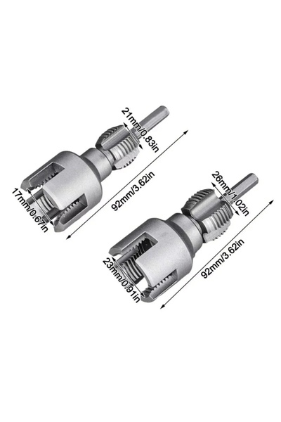 Trendhane 2’ li Set İç Dış Plastik Boru Diş Açma Seti 1/2 ve 3/4 İnç Borularl...