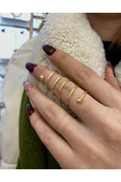 Bade Jewelry Vip Gold Spiral Tasarım Dorika Model Modern Yüzük