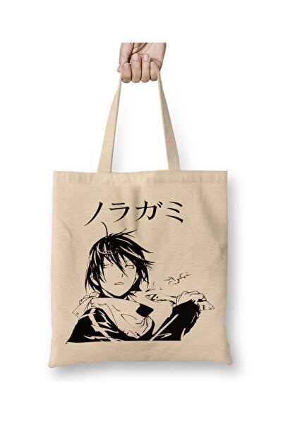 Toyaso Noragami Yato White Cloth Bag Long Handle Shopping Bag Beach Bag