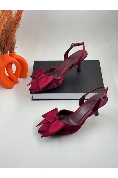 markasende Bow Chic Bowknot Satin Heeled Women's Shoes