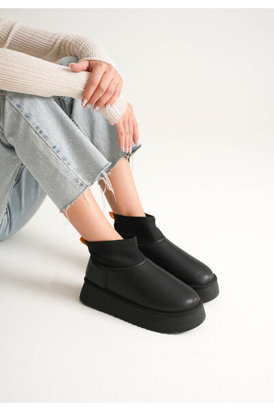 MERETTO By Akıl Alyor Women's Thick Sole Leather Stretch Lightweight Waterpro...