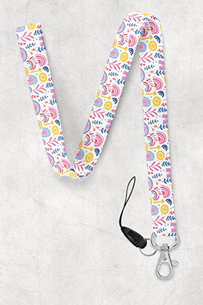 BUEMİ Rainbow Neck Strap, Neck Strap Lanyard, Card and Phone Holder - Bas029