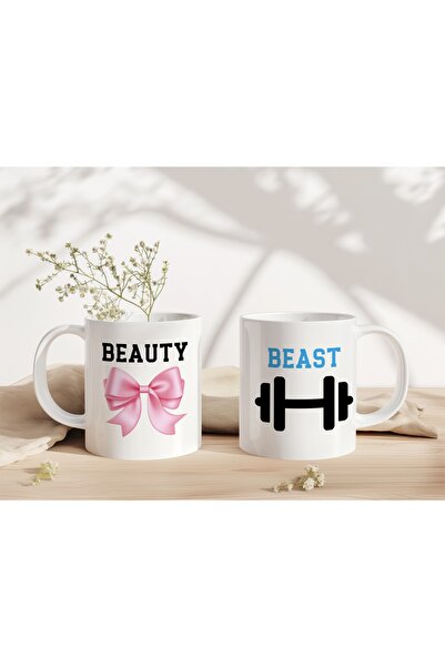 Beramussa Two Mugs – Double Beauty and Beast Couple Design Mugs – Gift for Lo...