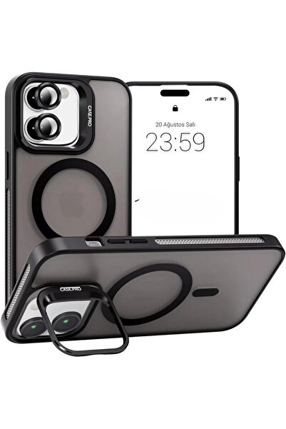 HappyCase iPhone 17 Uyumlu Stantlı Kılıf Case Pro Tank Kılıf Lens Koruyucu Zı...