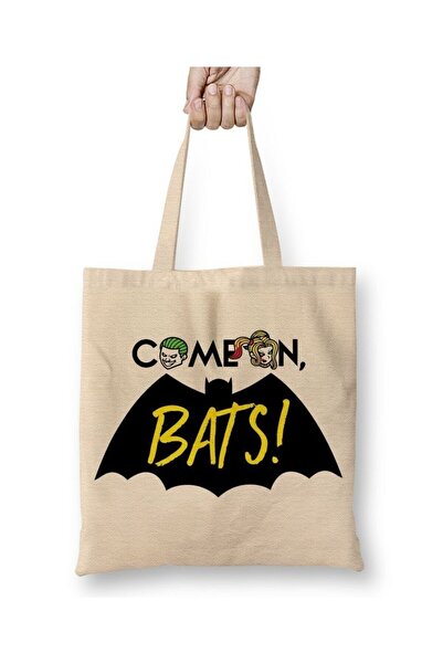 Toyaso Come on Bats White Tote Bag Long Handle Shopping Bag Beach Bag