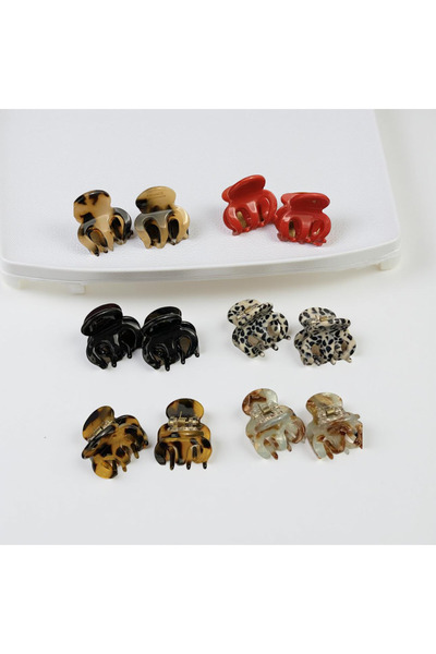 Xui Trend Marka (yho)Model Kemik Asetat Manda/ Mini Model İtal Toka 2 Adet Be...