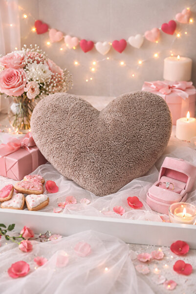 Güzin Fashion Kalp Yastik. Sevdiklerinize Özel. Hediye Peluş ici dolgulu