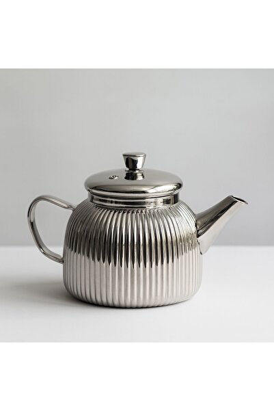 sultaneh Hediyelik Gümüş Rengi Titanyum kaplama Süzgeçli Demlik 600 ML