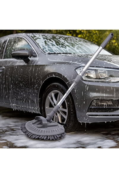 Nobera Teleskopik Mikrofiber Oto Yıkama Mop – Araba Yıkama Fırçası +1 Yedek B...