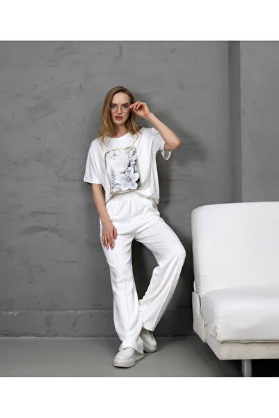 REDMİNA fashion Modern Art Printed Double Set