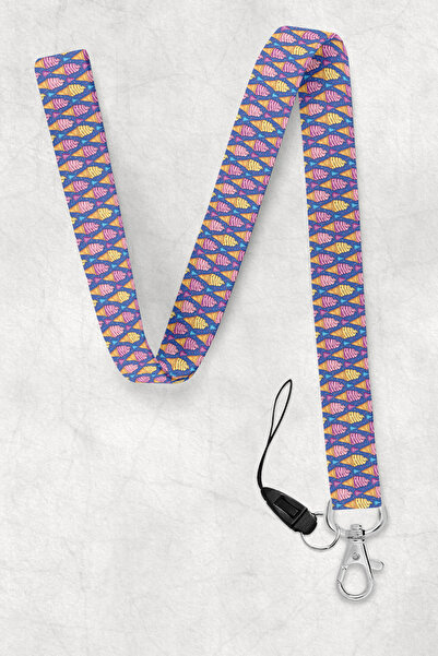 BUEMİ حزام رقبة للآيس كريم، حبل تعليق للرقبة، حامل للبطاقات والهواتف - BAS019