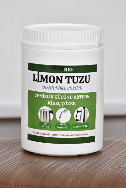 NATURRIO Kutulu Limon Tuzu 1250 gr – Doğal Temizlik Ürünü | Kireç Çözücü & Pa...