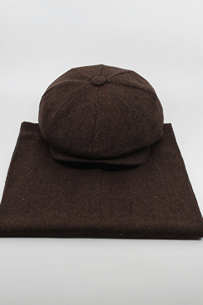 Hat Town Erkek Balıksırtı Kasket ve Atkı Takımı