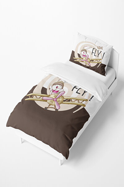 Talia Home Lets Fly Patterned Children's and Baby's Room Duvet Cover Set Tlan...