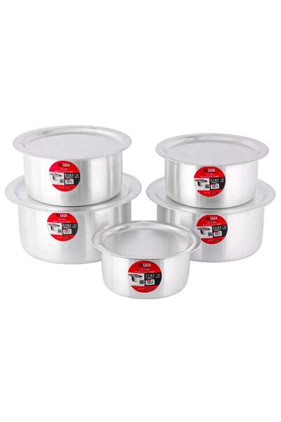 DELCASA 5 Piece Flat Bottom Tope Set
