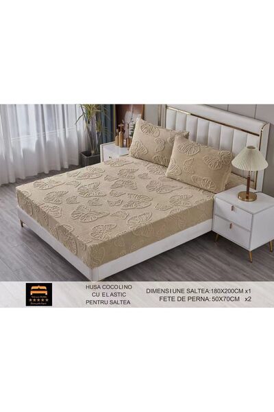 Veluxio Home Cocolino bed cover with elastic + 2 pillowcases – premium, soft ...