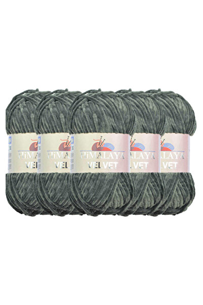 Himalaya Velvet Velvet Knitting Yarn, White 90001, 5X100 Grams, 5 Skeins