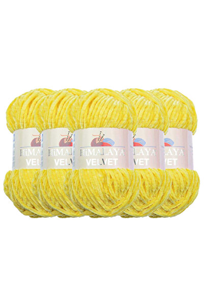 Himalaya خيط حياكة مخملي، أبيض 90001، 5×100 جرام، 5 ياماك