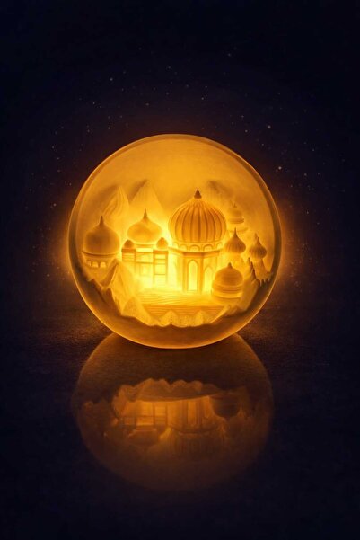 ASYDESIGN Tealight Sultan Sarayı Temalı Dekoratif Küre Pilli Ledli