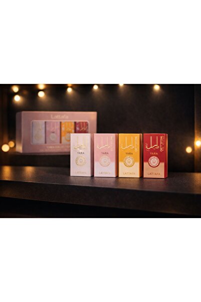 lattafa Set mini Yara 4 parfumuri feminine diferite, ideale de testat, purtat...