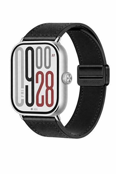 MMP SHOP Xiaomi Redmi Watch 4 / 5 / 6 Uyumlu Manyetik Tokalı Suni Deri Kordon
