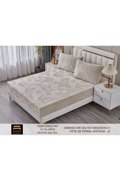 Veluxio Home Cocolino bed cover with elastic + 2 pillowcases – premium, soft ...