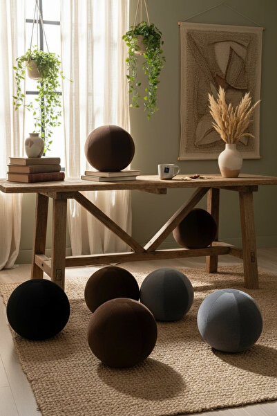 JACA Kadife Top Kırlent Yastık Büyük Boy/Küçük Boy (1 Adet)