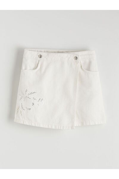 LC Waikiki Lcw Kids Stoned Girls Jean Shorts Skirt