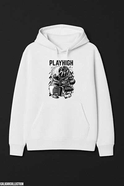 CALKARCOLLECTION سويت شيرت (هودي) من Play High للجنسين بغطاء رأس