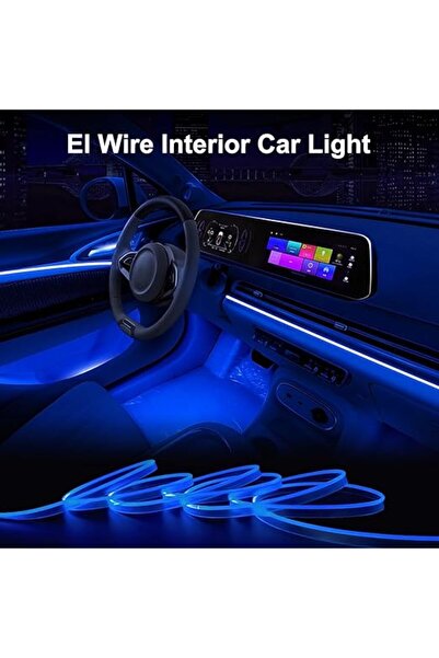 Generic Ambient lighting for dashboard and doors, LED neon, ice blue color, e...