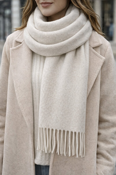 HEDCOLLECTION Women's Soft Textured Winter Shawl