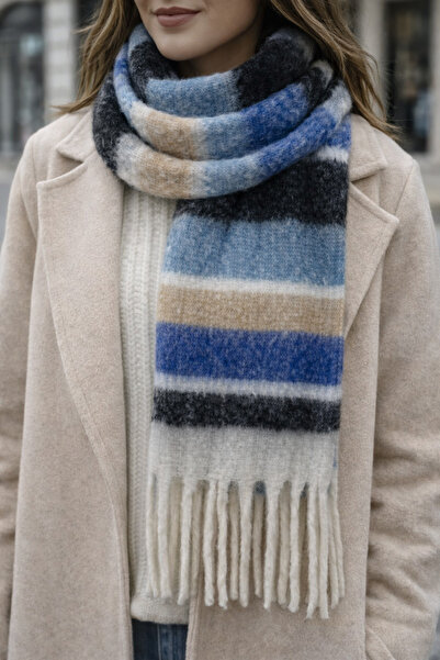 HEDCOLLECTION Kadın Yumuşak Dokulu Kışlık Şal