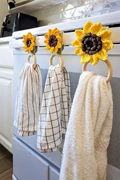 afralya home El yapımı Havlu Askısı Örgü Mutfak Banyo Düzenleyici Fırın Havlu...