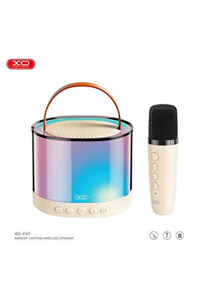 Xo F47 20W RGB Işıklı 1200 mAh Bluetooth Kablosuz USB-C Girişli Hoparlör ve K...