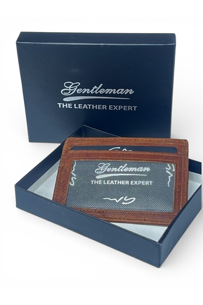Gentlemen Genuine Leather Card Holder Wallet for Men – Slim Minimalist Leathe...